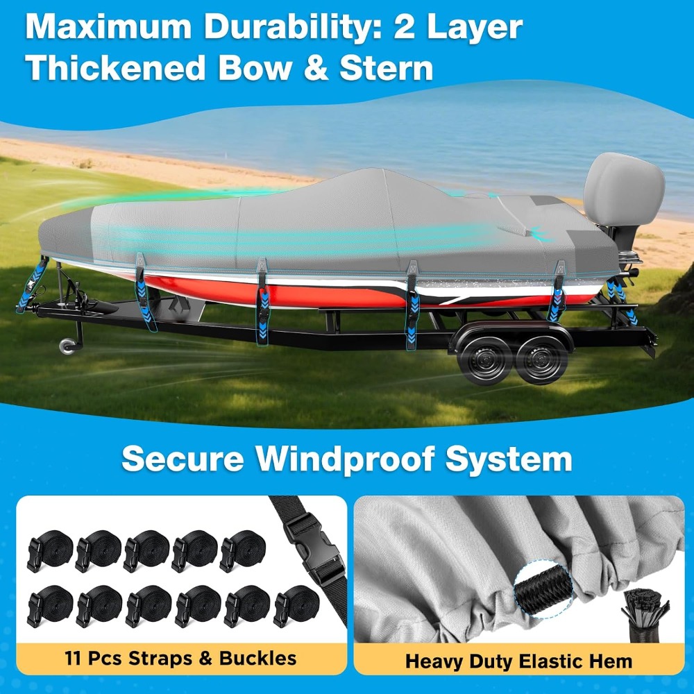 Boat Cover 20-22ft, 1200D Wate – обзор и цена Fishing Boat Cover