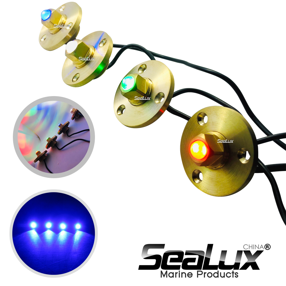 Sealux Brass drain plug LED li – обзор и цена Fishing Boat Navigation Light