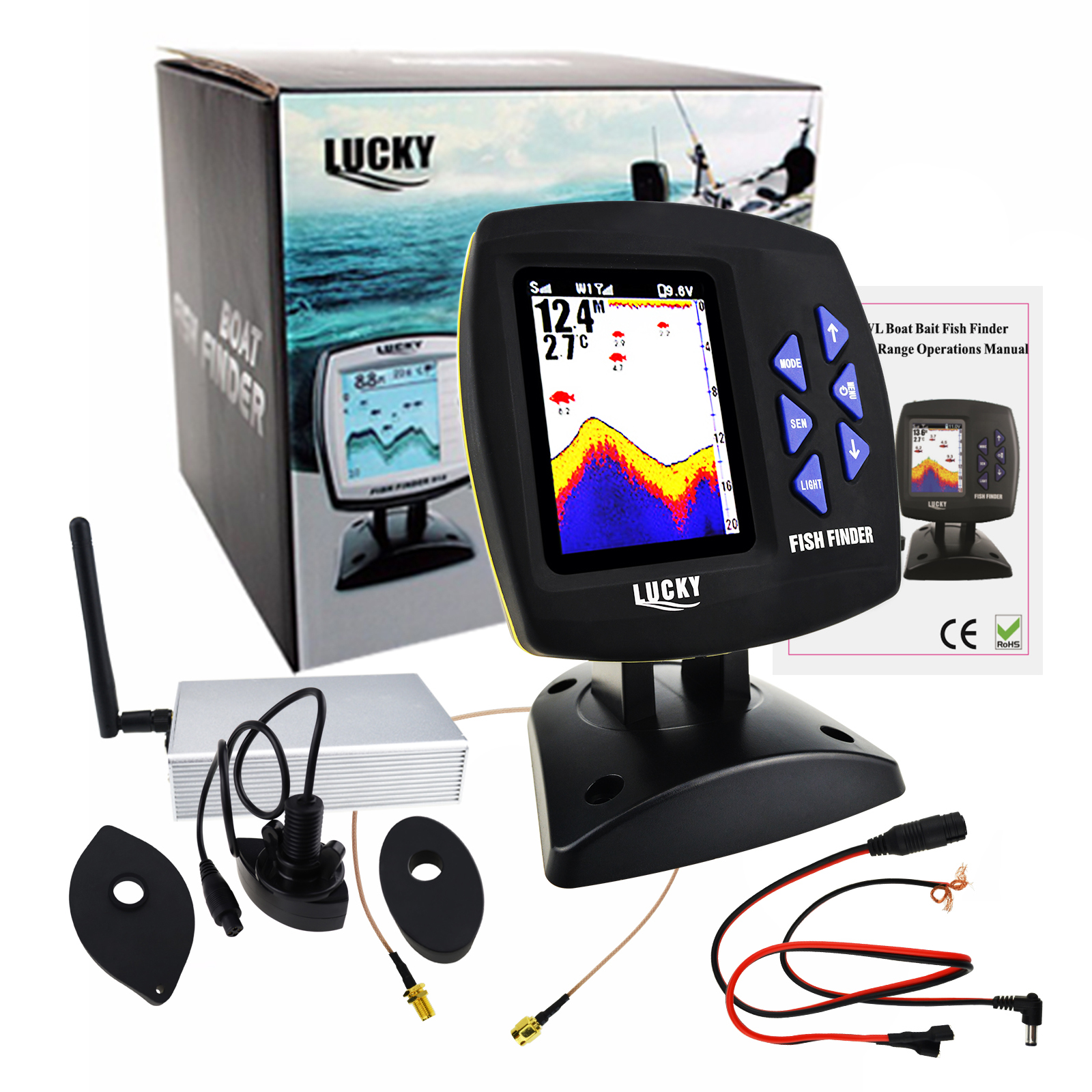 LUCKY Fishfinder 300m/ 980ft F – обзор и цена Fishing Boat Depth Finder