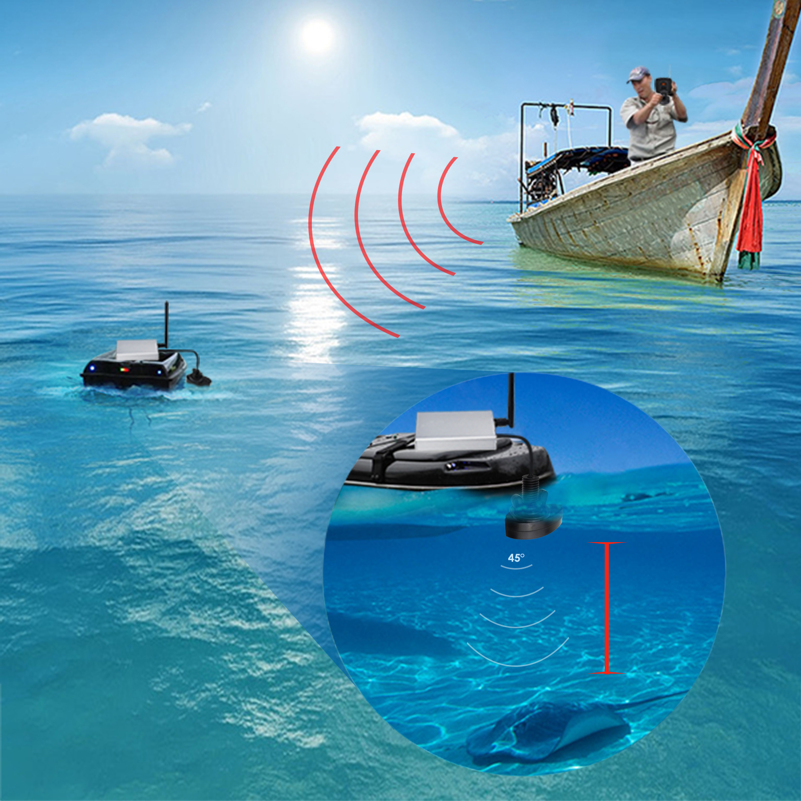 LUCKY Fishfinder 300m/ 980ft F – обзор и цена Fishing Boat Depth Finder