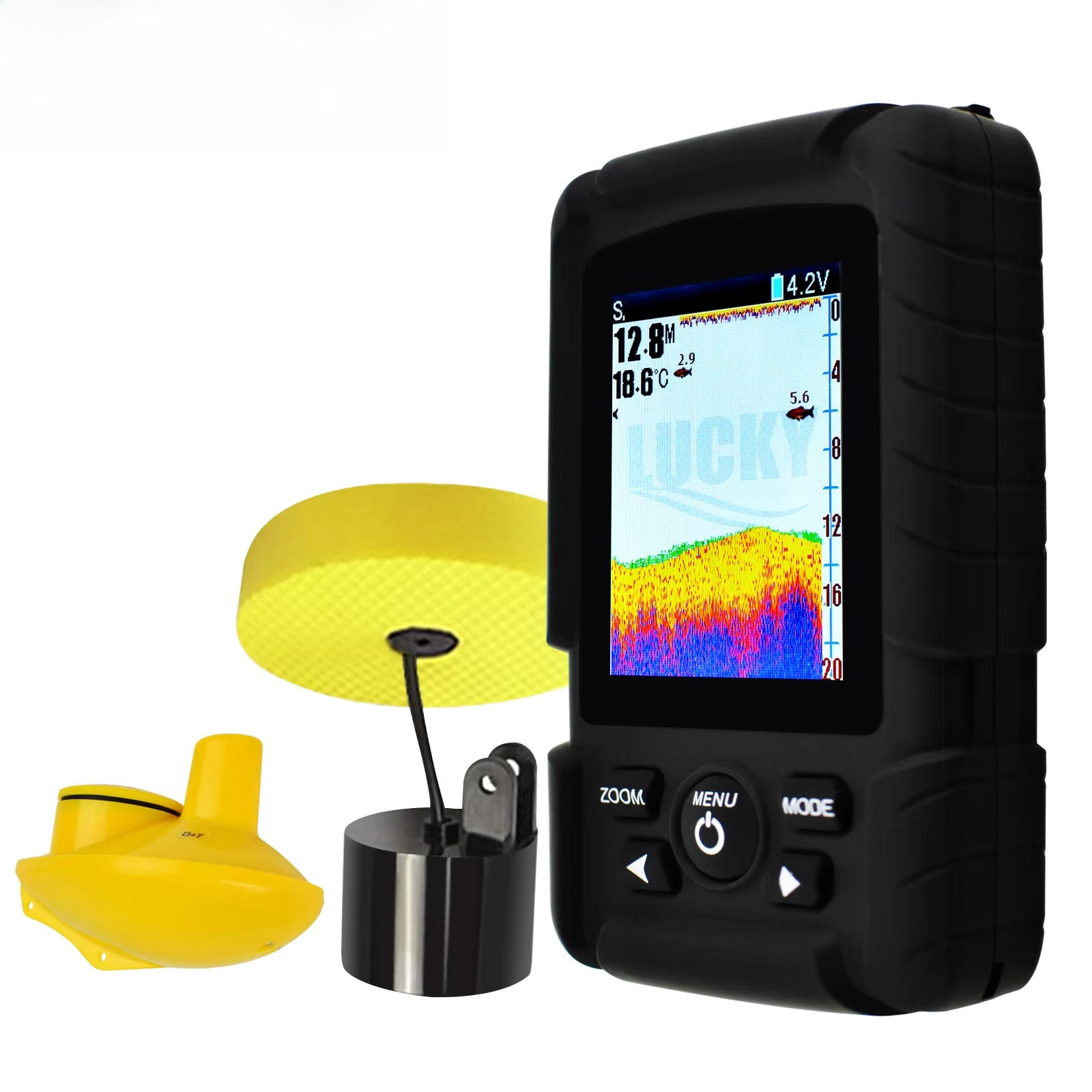 2-in-1 Wireless & Wired Fish F – обзор и цена Fishing Boat Depth Finder