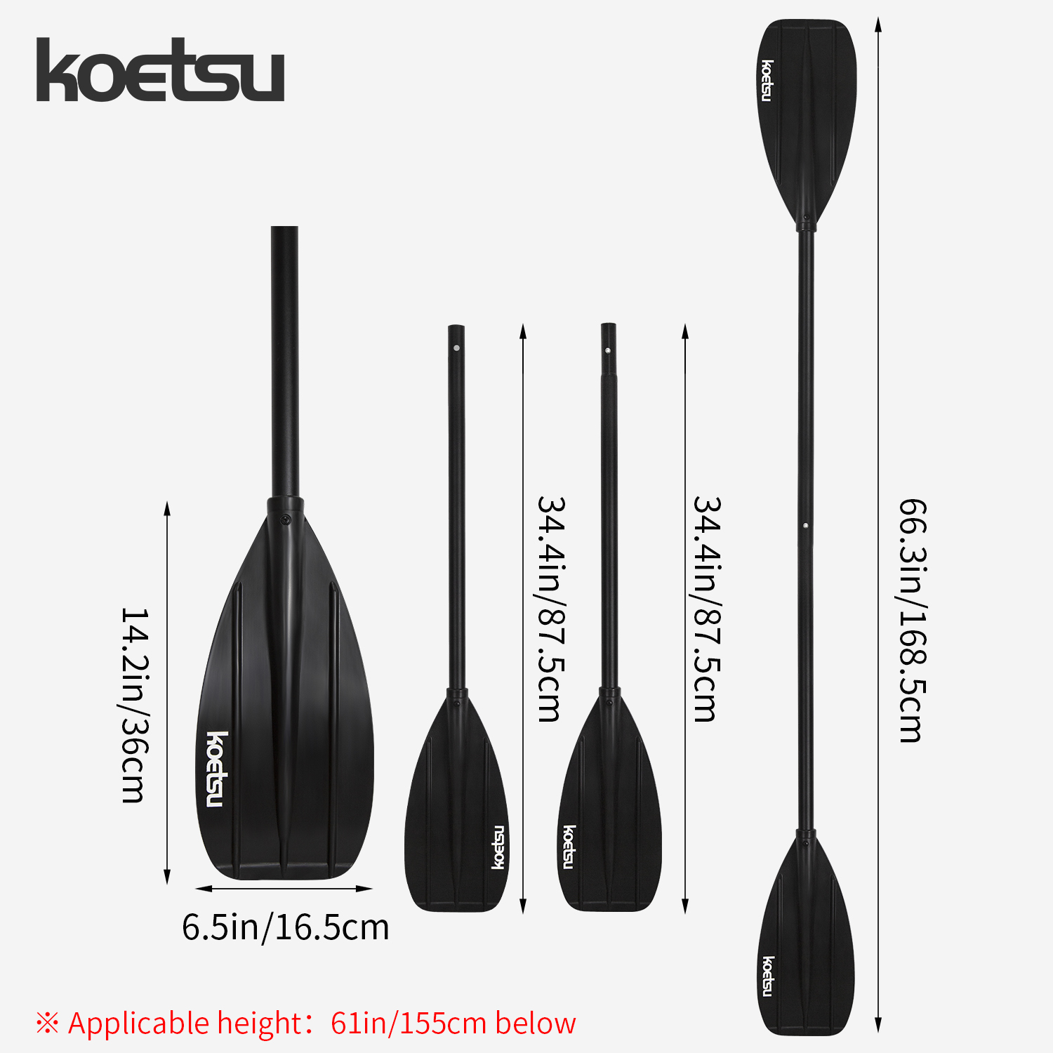 KOETSU Aluminum Alloy Double-H – обзор и цена Fishing Boat Paddle