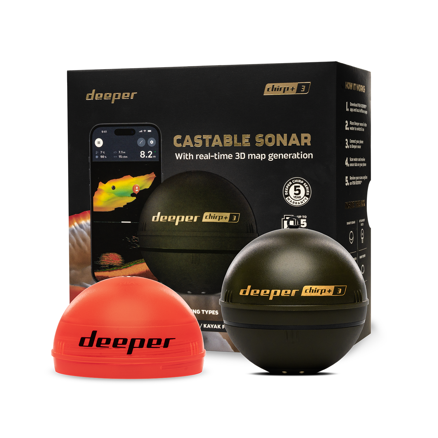 Deeper Smart Sonar Chirp+3 Fis – обзор и цена Fishing Boat Gps