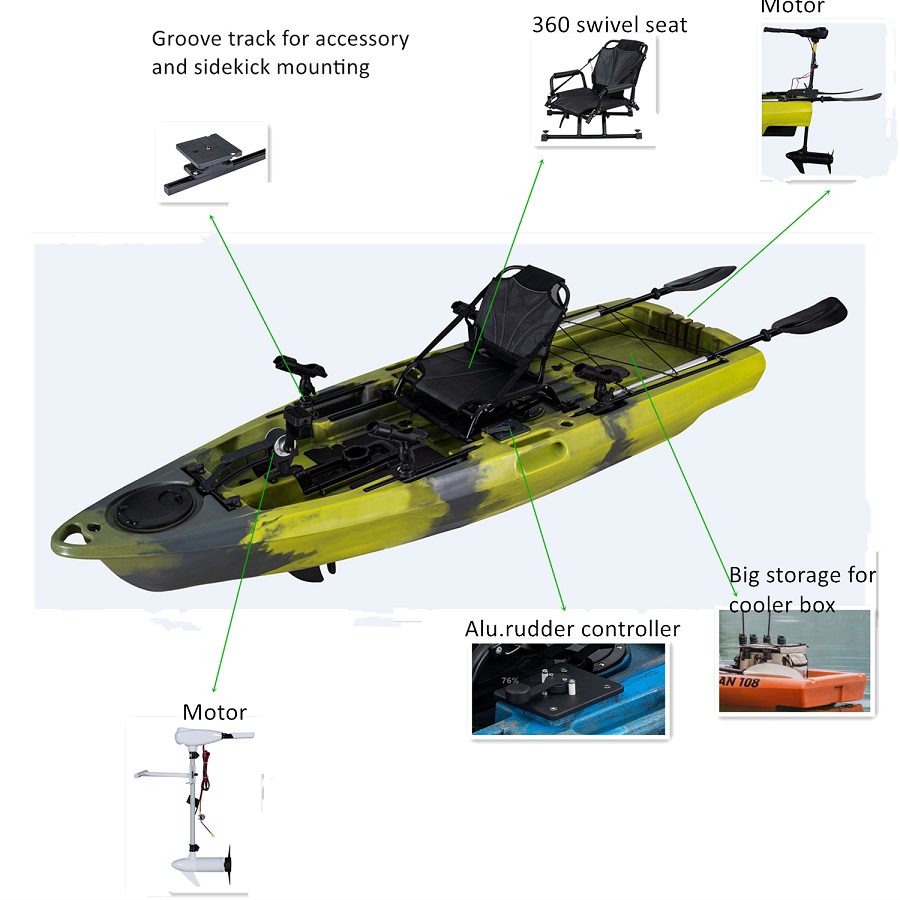 LSF Plastic Rowing Fishing Ele – обзор и цена Fishing Boat Paddle