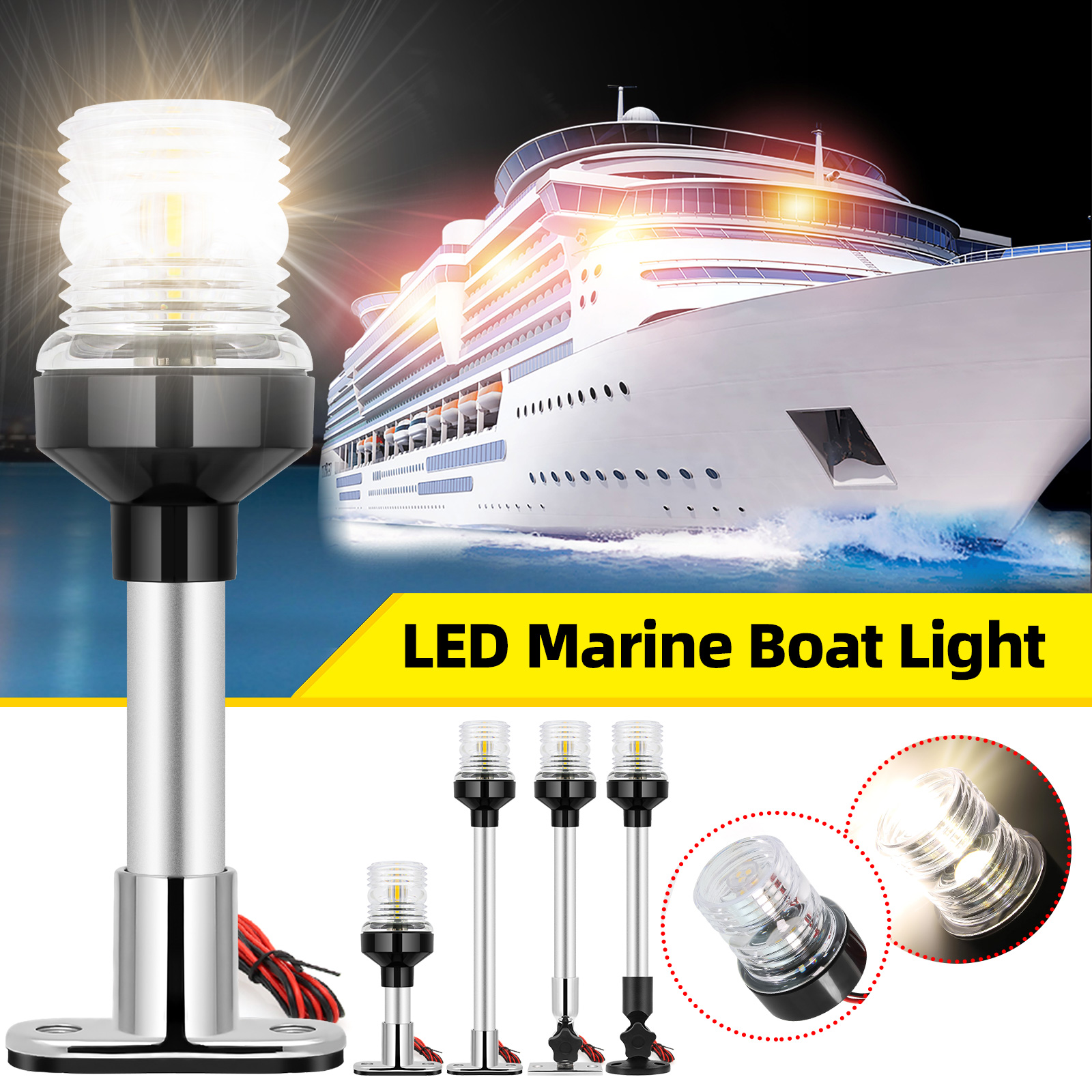6/12inch LED Fold Yacht Naviga – обзор и цена Fishing Boat Paddle