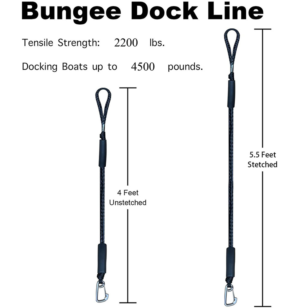 Boat Bungee Dock Line M8 Hook  – обзор и цена Fishing Boat Anchor