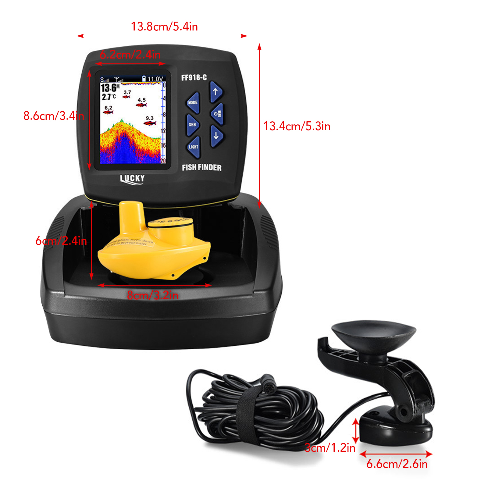 Fish Finder Wireless Sonar Sen – обзор и цена Fishing Boat Depth Finder