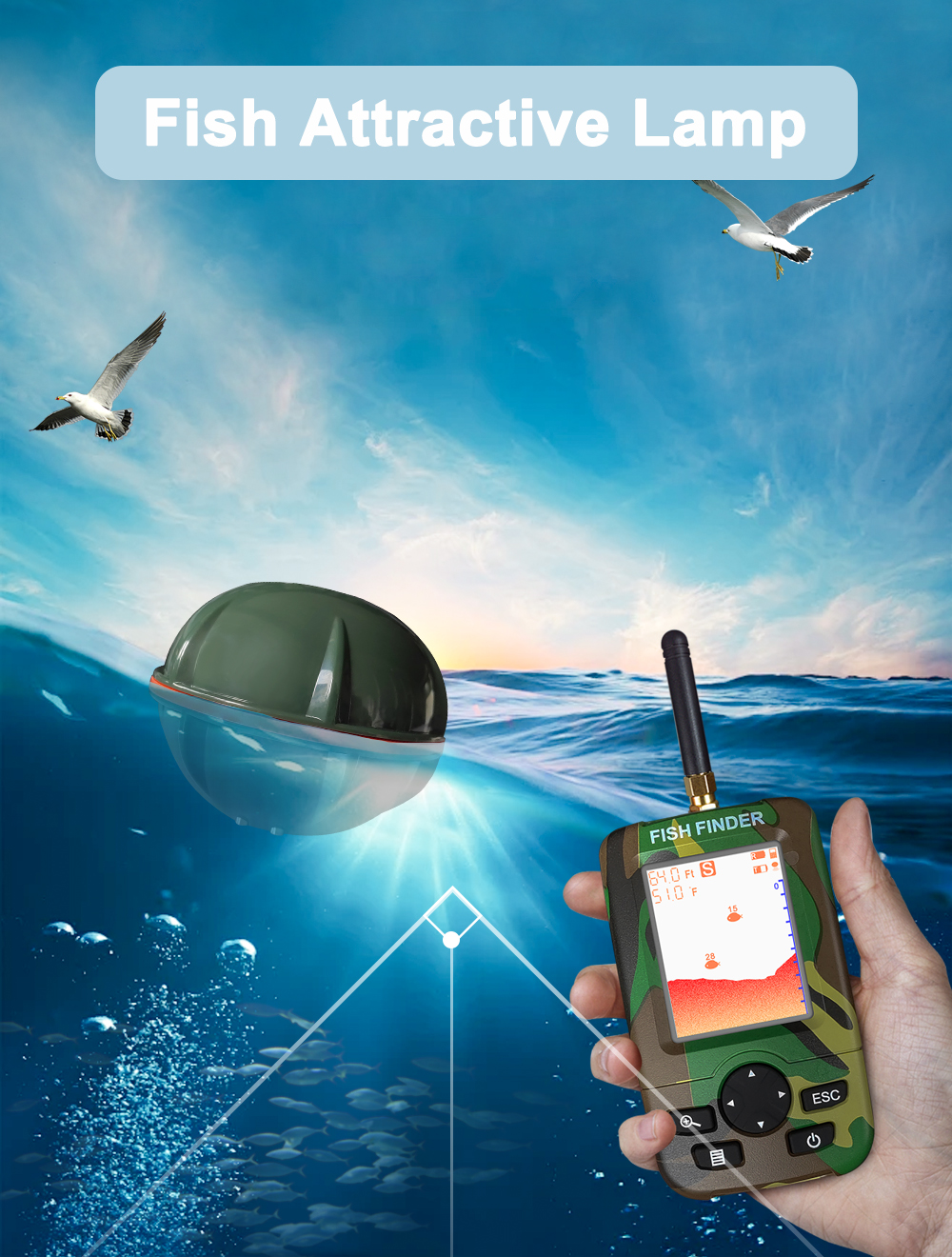 Smart Portable Sonar Fish Find – обзор и цена Fishing Boat Depth Finder